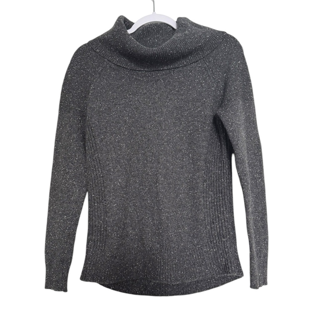 Calvin Klein Womens Mixed Stitch Oversized Turtleneck Pullover Sweater